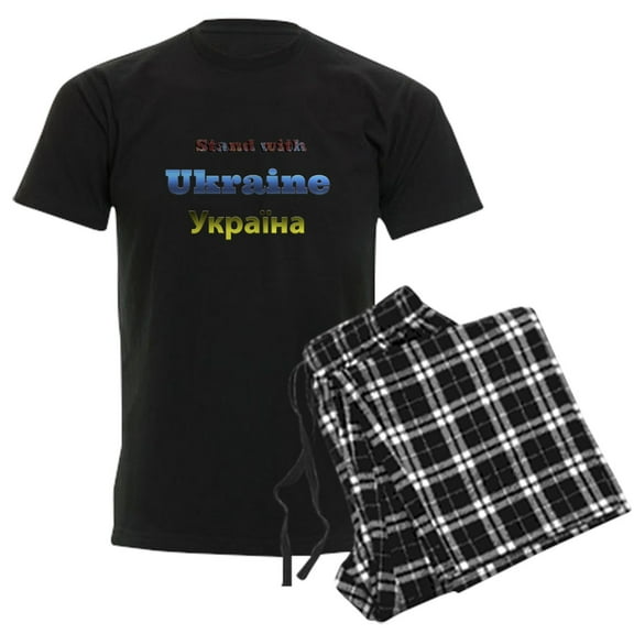 CafePress - Ukraine Pajamas - Men's Dark Loose Fit Cotton Pajama Set