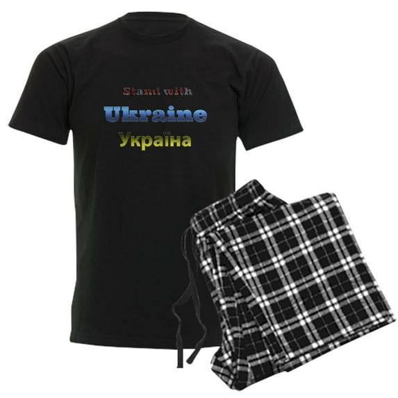CafePress - Ukraine Pajamas - Men's Dark Loose Fit Cotton Pajama Set