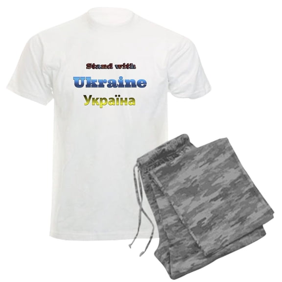 CafePress - Ukraine Pajamas - Men's Light Loose Fit Cotton Pajama Set