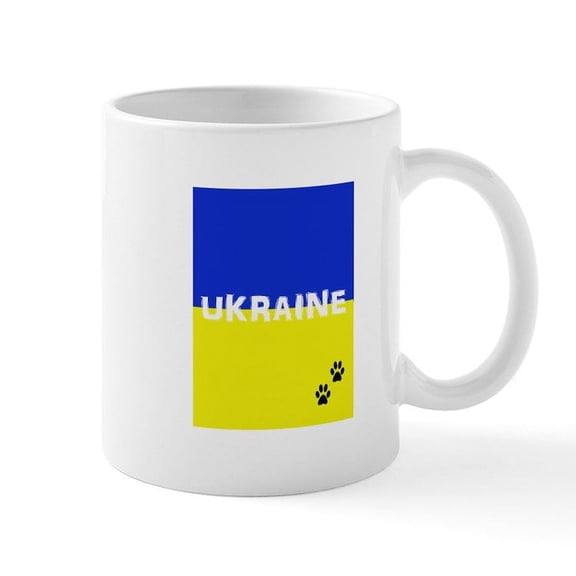 CafePress - Ukraine Paws Mugs - 11 oz Ceramic Mug - Novelty Coffee Tea Cup