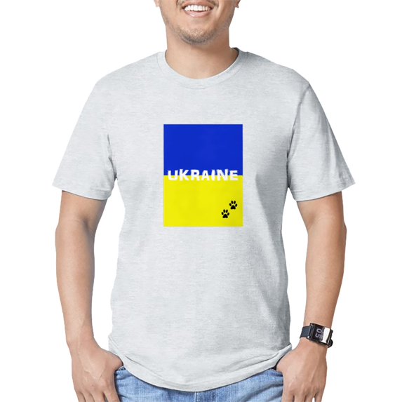 CafePress - Ukraine Paws T Shirt - Fitted T-Shirt, Vintage Fit Soft Cotton Tee