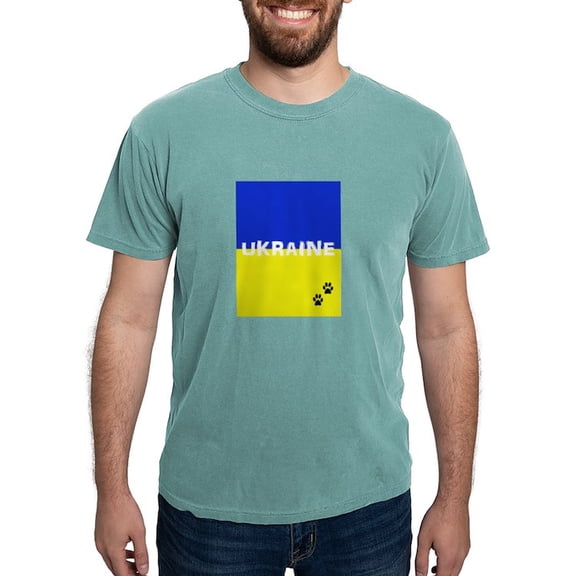 CafePress - Ukraine Paws T Shirt - Mens Comfort Colors Shirt