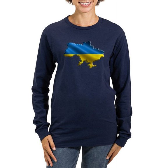 CafePress - Ukraine Pride Love Ukrainian F Long Sleeve T Shirt - Women's Long Sleeve Graphic Tee Casual Fit