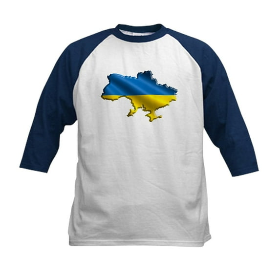 CafePress - Ukraine Pride Love Ukrainian Flag Baseball Jersey - Kids Cotton Baseball Jersey, 3/4 Sleeve Shirt