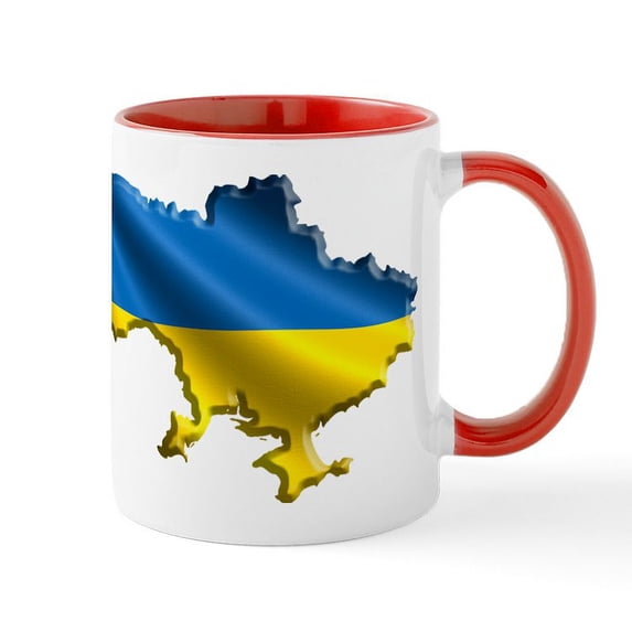 CafePress - Ukraine Pride Love Ukrainian Flag Mugs - 11 oz Ceramic Mug - Novelty Coffee Tea Cup