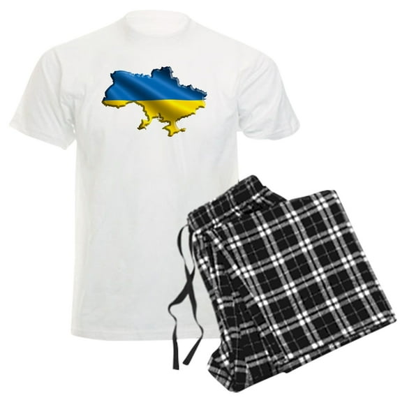 CafePress - Ukraine Pride Love Ukrainian Flag Pajamas - Men's Light Loose Fit Cotton Pajama Set