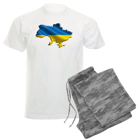 CafePress - Ukraine Pride Love Ukrainian Flag Pajamas - Men's Light Loose Fit Cotton Pajama Set