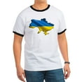 thumbnail image 1 of CafePress - Ukraine Pride Love Ukrainian Flag T Shirt - 100% Cotton Ringed T-Shirt, 1 of 4