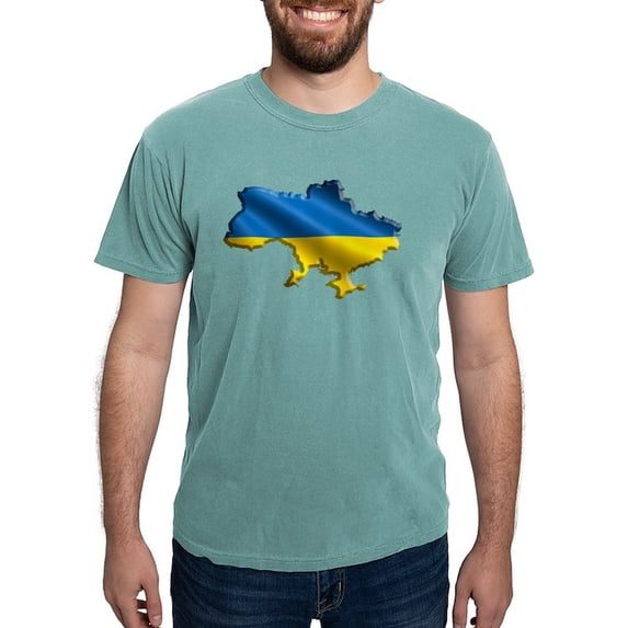 CafePress - Ukraine Pride Love Ukrainian Flag T Shirt - Mens Comfort Colors Shirt