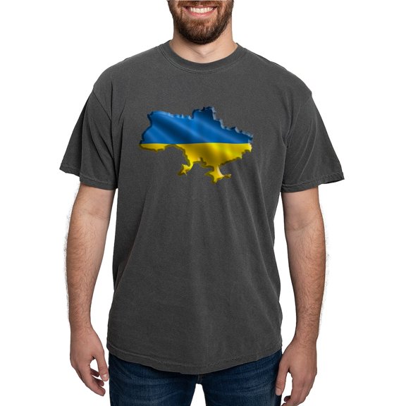 CafePress - Ukraine Pride Love Ukrainian Flag T Shirt - Mens Comfort Colors Shirt