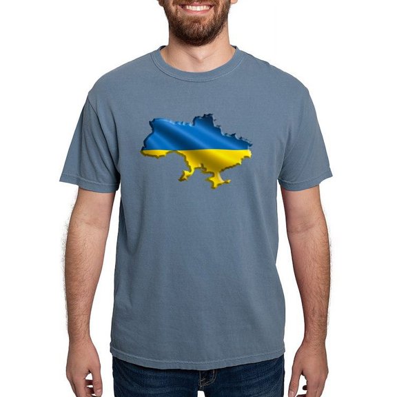 CafePress - Ukraine Pride Love Ukrainian Flag T Shirt - Mens Comfort Colors Shirt