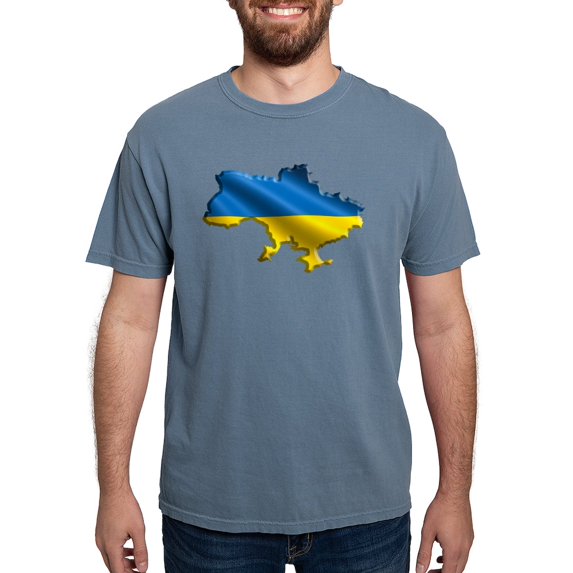 CafePress - Ukraine Pride Love Ukrainian Flag T Shirt - Mens Comfort Colors Shirt