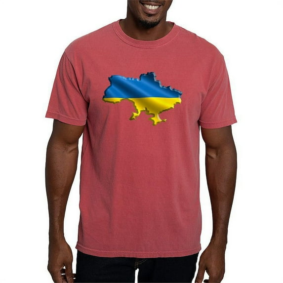 CafePress - Ukraine Pride Love Ukrainian Flag T Shirt - Mens Comfort Colors Shirt