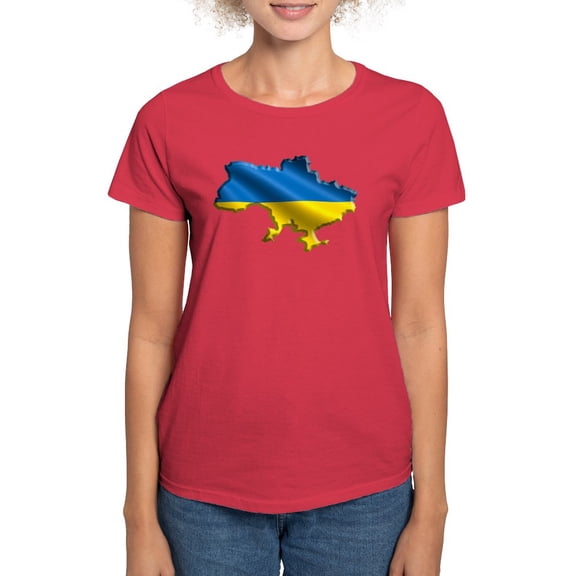 CafePress - Ukraine Pride Love Ukrainian Flag T Shirt - Women's Traditional Fit Dark T-Shirt