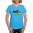 thumbnail image 1 of CafePress - Ukraine Pride Love Ukrainian Flag T Shirt - Women's Traditional Fit Dark T-Shirt, 1 of 4