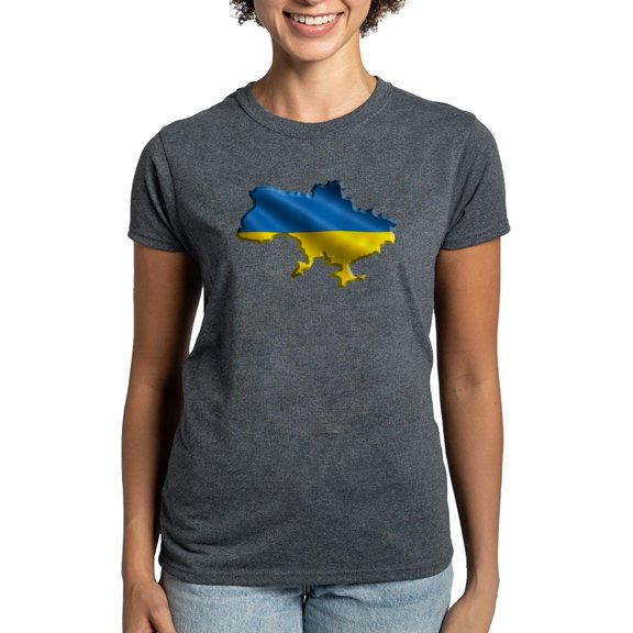 CafePress - Ukraine Pride Love Ukrainian Flag T Shirt - Women's Traditional Fit Dark T-Shirt