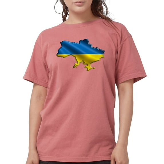 CafePress - Ukraine Pride Love Ukrainian Flag T Shirt - Womens Comfort Colors® Shirt