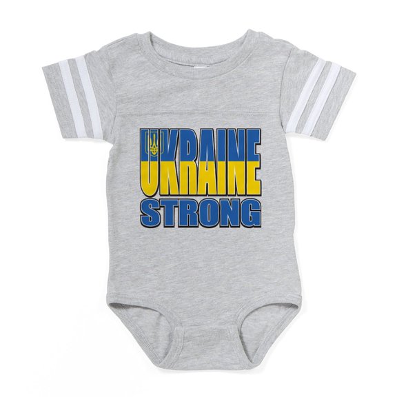 CafePress - Ukraine Strong - Cute Infant Baby Football Bodysuit