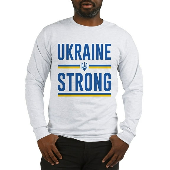 CafePress - Ukraine Strong Long Sleeve T Shirt - Unisex Cotton Long Sleeve T-Shirt