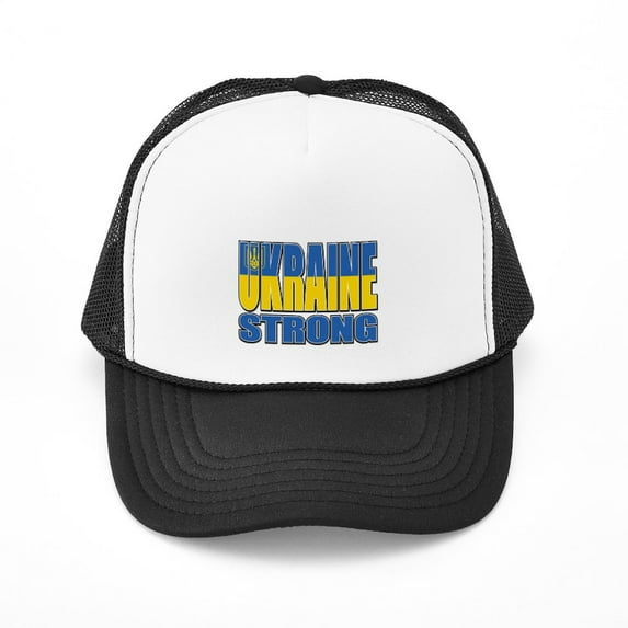 CafePress - Ukraine Strong - Adjustable Unisex Printed Trucker Hat with Mesh Back