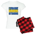 thumbnail image 1 of CafePress - Ukraine Strong - Women's Short Sleeve Print T-Shirt and Pants Light Cotton Pajama Set, 1 of 7