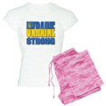thumbnail image 1 of CafePress - Ukraine Strong - Women's Short Sleeve Print T-Shirt and Pants Light Cotton Pajama Set, 1 of 7