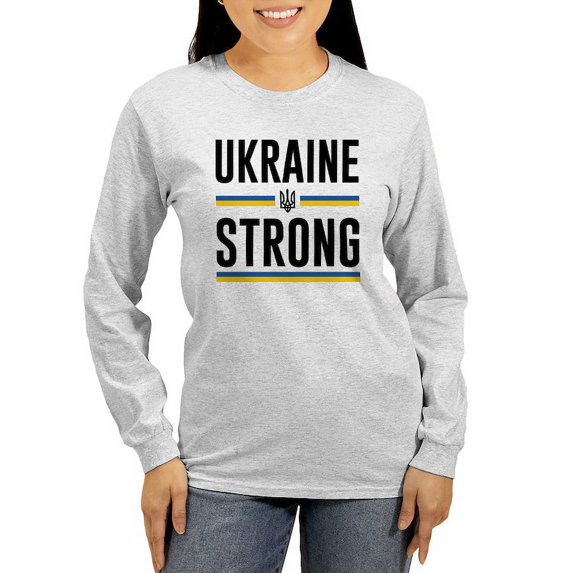 CafePress - Ukraine Strong Women's Long Sleeve T Shirt - Women's Long Sleeve Graphic Casual T-Shirt