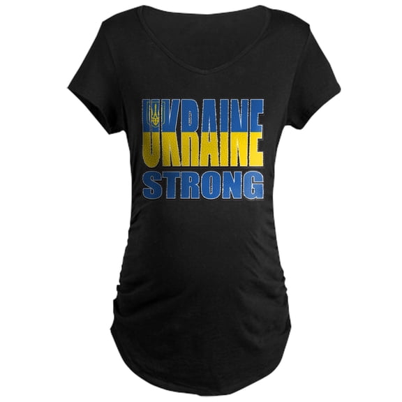 CafePress - Ukraine Strong Women's Maternity T Shirt - Maternity Dark T-Shirt