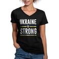 thumbnail image 1 of CafePress - Ukraine Strong Women's V Neck Dark T Shirt - Women's V-Neck Dark T-Shirt, 1 of 4