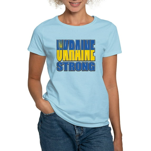 CafePress - Ukraine Strong Women's Value T Shirt - Women's Classic T-Shirt