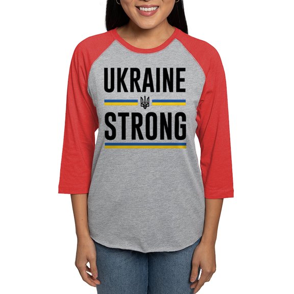 CafePress - Ukraine Strong - Womens Baseball Tee