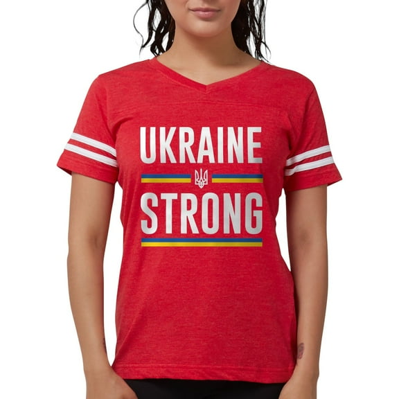 CafePress - Ukraine Strong - Womens Football Shirt