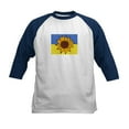 thumbnail image 1 of CafePress - Ukraine Sunflower Baseball Jersey - Kids Cotton Baseball Jersey, 3/4 Sleeve Shirt, 1 of 4
