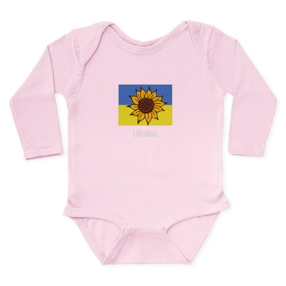 CafePress - Ukraine Sunflower Body Suit - Long Sleeve Cotton Baby Bodysuit