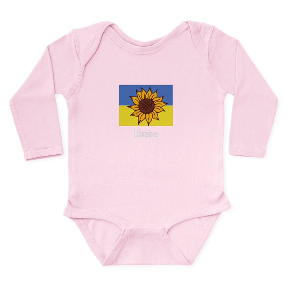 CafePress - Ukraine Sunflower Body Suit - Long Sleeve Cotton Baby Bodysuit