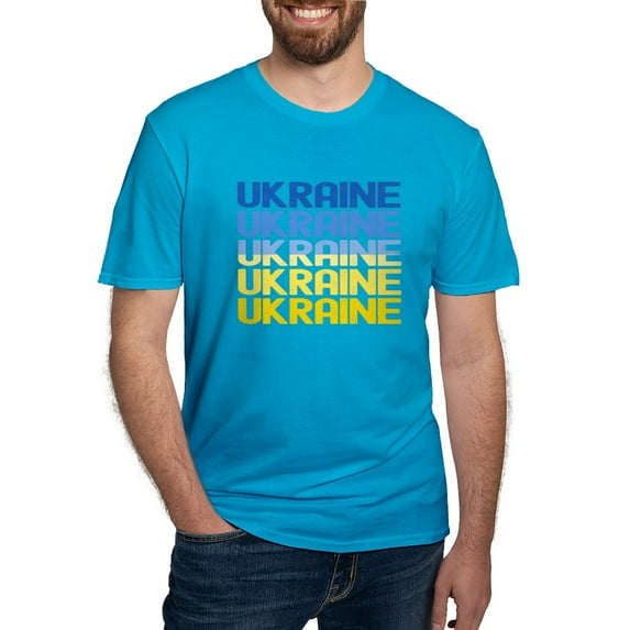 CafePress - Ukraine T Shirt - Men's Fitted T-Shirt