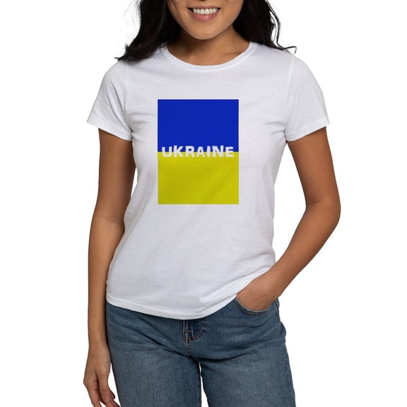CafePress - Ukraine T Shirt - Women's Classic T-Shirt