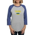 thumbnail image 1 of CafePress - Ukraine Ukrainian Flag Cyrilli Long Sleeve T Shirt - Womens Baseball Tee, 1 of 4