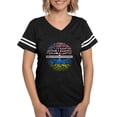 thumbnail image 1 of CafePress - Ukraine Ukrainian Flag USA American Family T Shirt - Womens Football Shirt, 1 of 4