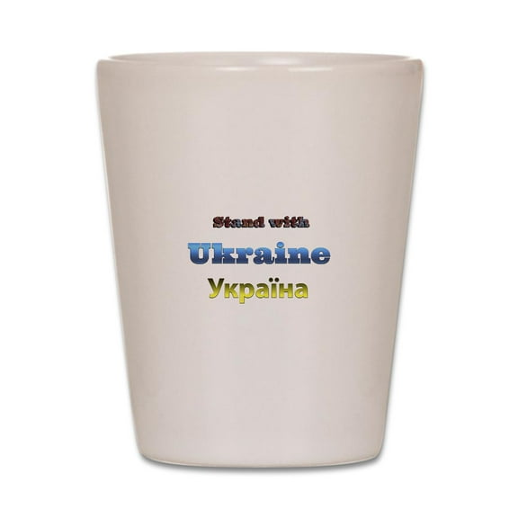 CafePress - Ukraine - White Shot Glass, Unique and Funny Shot Glass