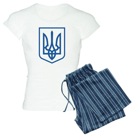 CafePress - Ukraine Women's Light Pajamas - Women's Short Sleeve Print T-Shirt and Pants Light Cotton Pajama Set
