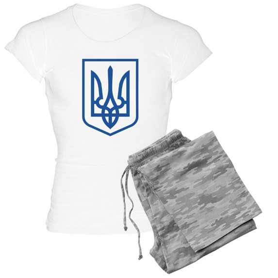 CafePress - Ukraine Women's Light Pajamas - Women's Short Sleeve Print T-Shirt and Pants Light Cotton Pajama Set