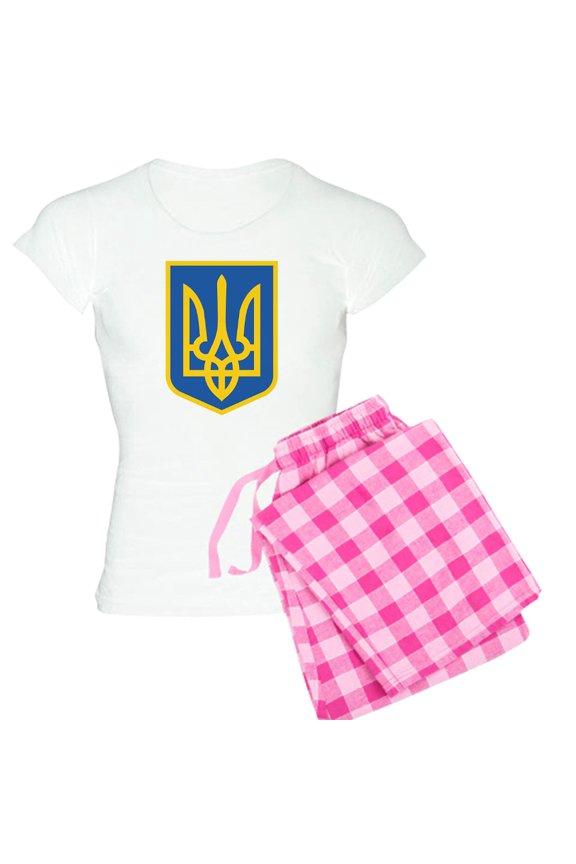 - Ukraine Women's Light Pajamas - Women's Short Sleeve Print T-Shirt and Pants Light Cotton Pajama Set