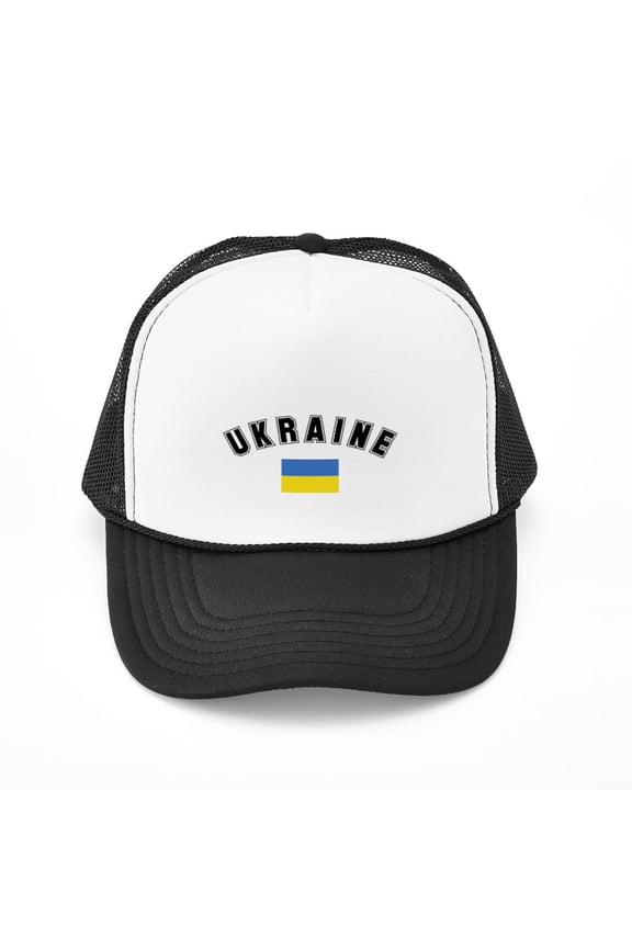 - Ukrainian Flag - Adjustable Unisex Printed Trucker Hat with Mesh Back
