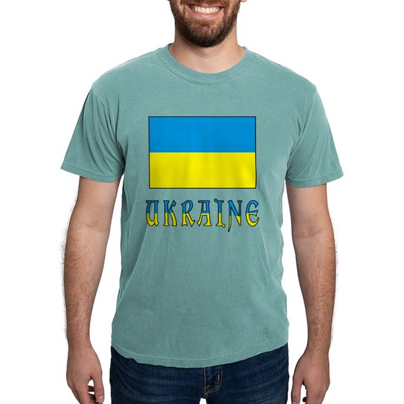 CafePress - Ukrainian Flag And Ukraine Men's Comfort Colors® T - Mens Comfort Colors Shirt