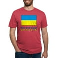 thumbnail image 1 of CafePress - Ukrainian Flag And Ukraine Men's Deluxe T Shirt - Mens Tri-blend T-Shirt, 1 of 4