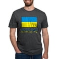 thumbnail image 1 of CafePress - Ukrainian Flag And Ukraine Men's Deluxe T Shirt - Mens Tri-blend T-Shirt, 1 of 4