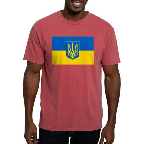 CafePress - Ukrainian Flag - Mens Comfort Colors Shirt