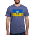 thumbnail image 1 of CafePress - Ukrainian Flag Mens Tri Blend T Shirt - Mens Tri-blend T-Shirt, 1 of 4