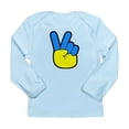 thumbnail image 1 of CafePress - Ukrainian Flag Peace Sign Ukra Long Sleeve T Shirt - Long Sleeve Infant T-Shirt, 1 of 2